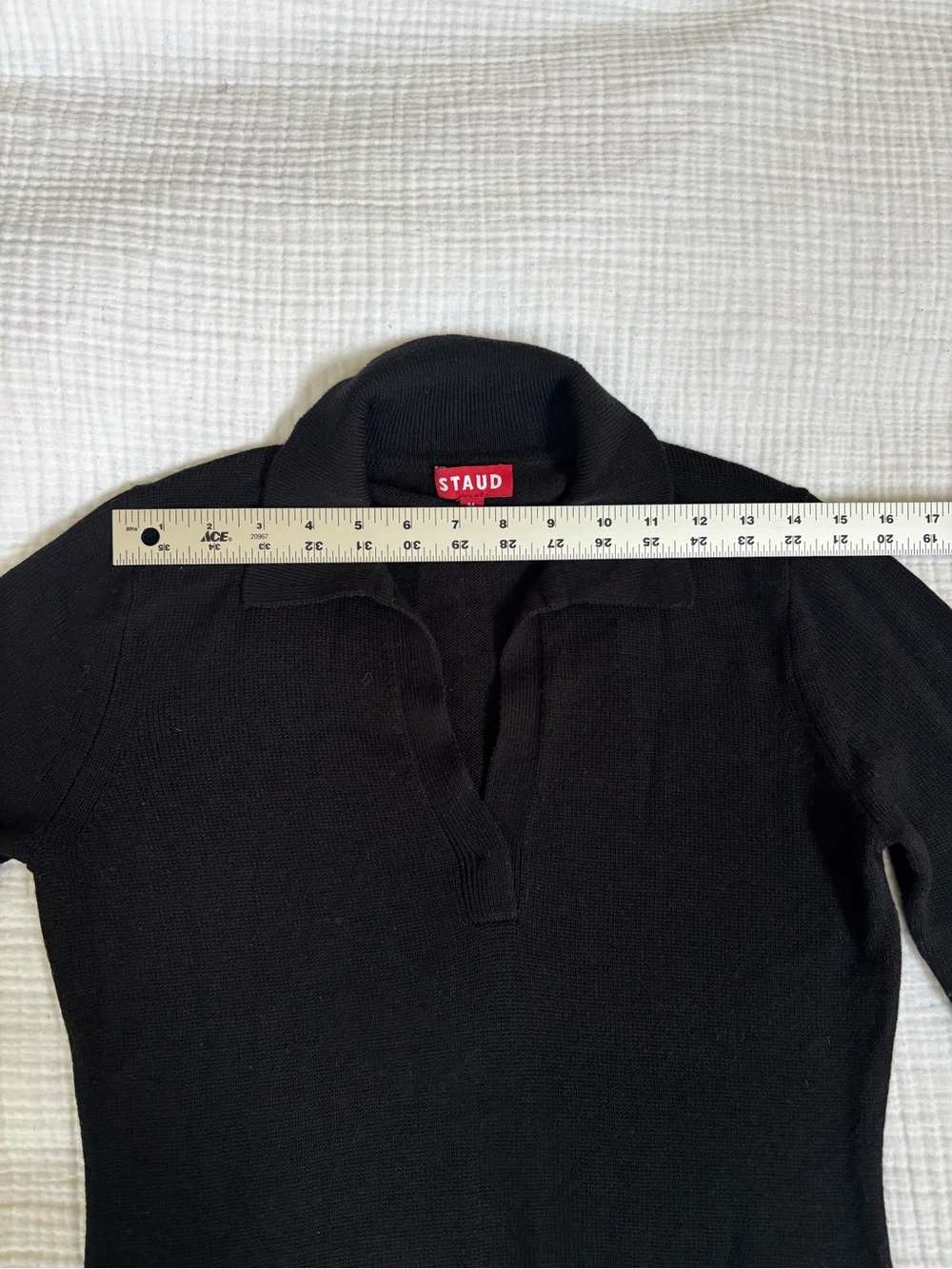 STAUD Black Long Sleeve Sweater Dress - Picture 7 of 9
